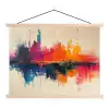 Watercolor - Kunst - Modern textielposter latten blank klein -3d