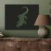Krokodil - Groen - Tijgerachtig - Strepen PET vilt klein -sfeer2