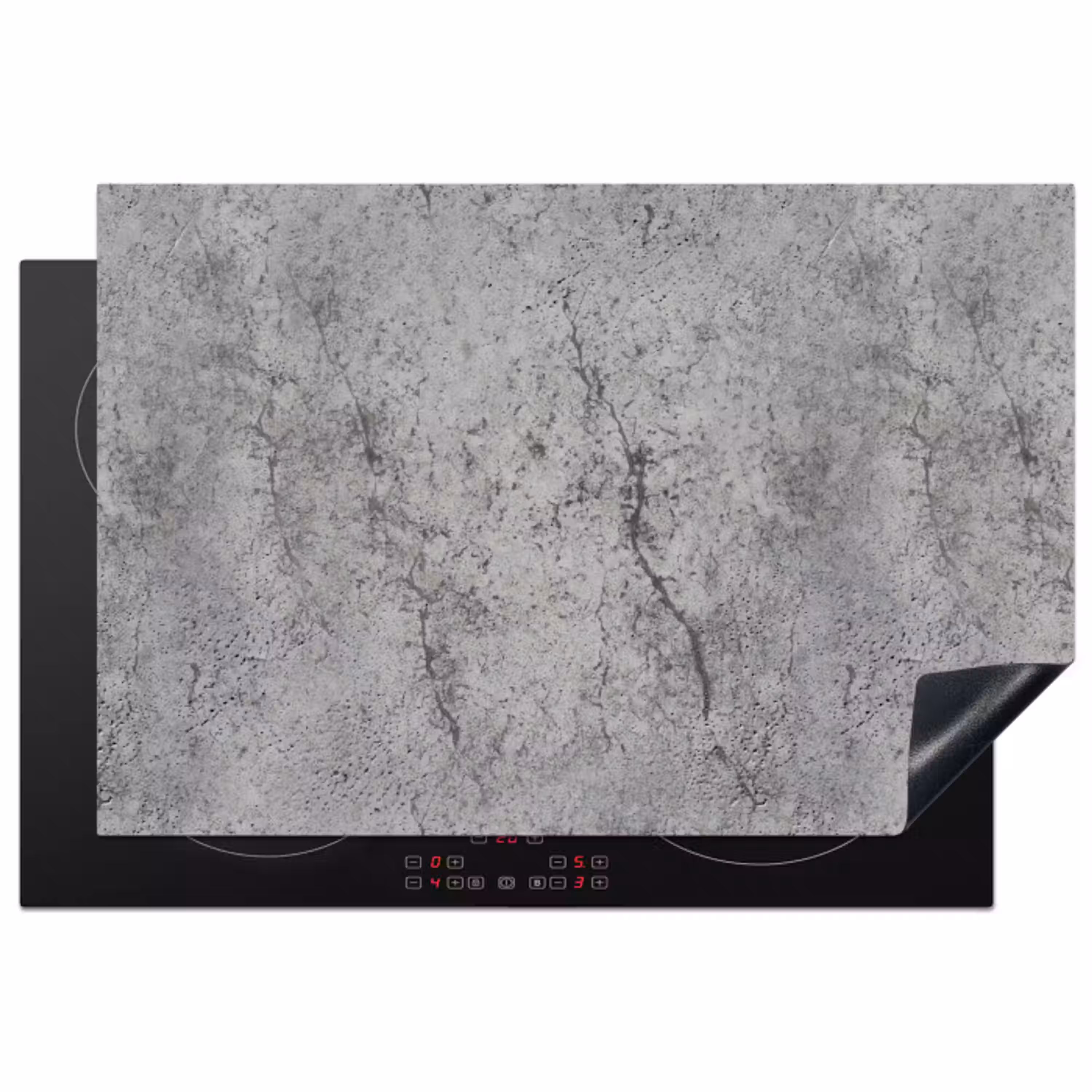 Beton - Muur - Industrieel - Patronen Inductie beschermer vinyl 3mm klein 276 -3d