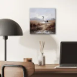 Kraanvogel - Natuur - Realistisch aluminium wit klein -sfeer5