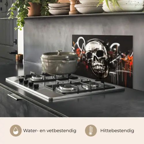Schedels - Kunst - Donker - Rood keuken achterwand spatscherm klein -usp_NL