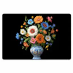 Vaas - Boeket - Bloemen - Kleur Placemat vinyl groot -zzsfeer1_Kitchenyeah-website