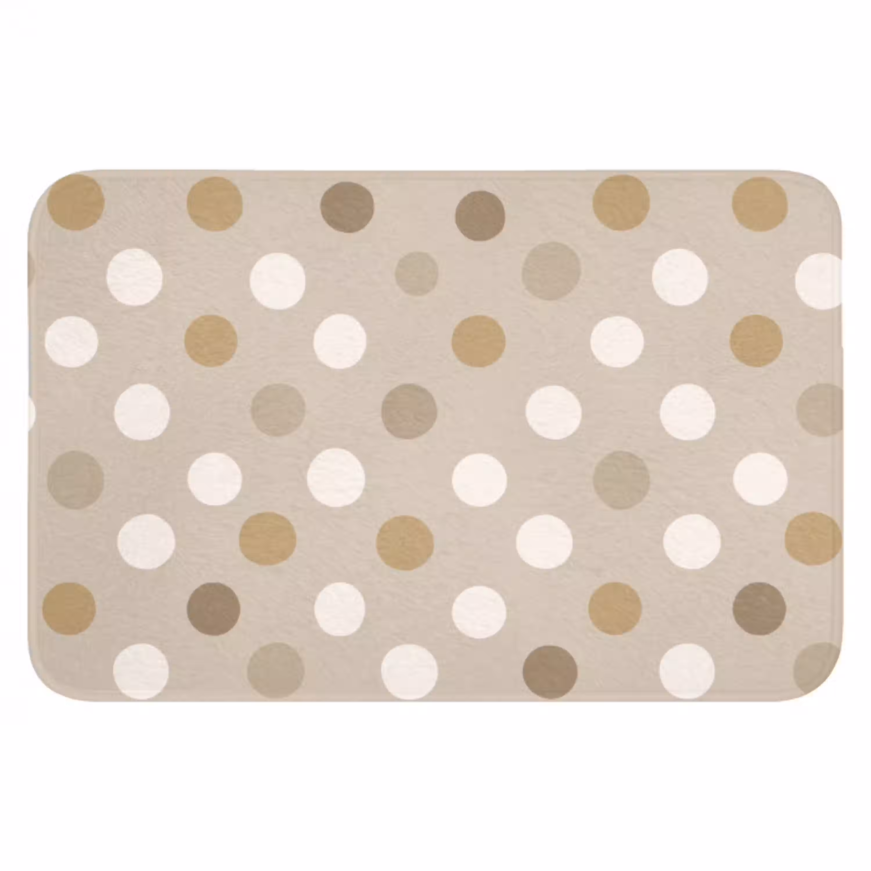 Polka - Dots - Beige Badmat klein 997 -3d