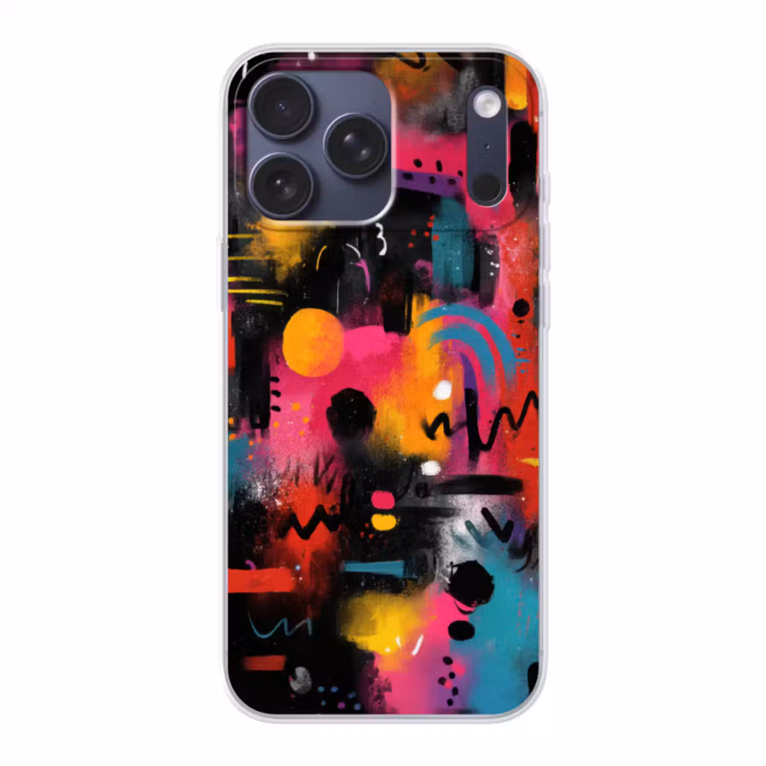 Telefoonhoesje Softcase - Kleurvlakken - Vormen - Kleurrijk - Abstract
