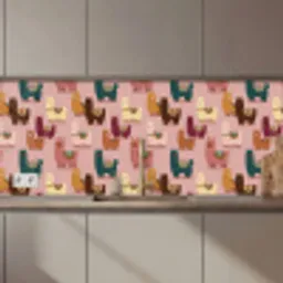 Alpaca's - Patroon - Kleurrijk keuken achterwand 2 middel 871 zz_3dshopping