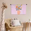 Vaas - Gestreept - Bloemen - Oranje Wandkleed katoen klein -wsfeer5_kind