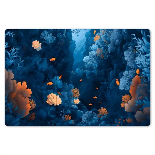Koraalrif - Vissen - Oceaan - Blauw Placemat vinyl groot -zzsfeer1_Kitchenyeah-website