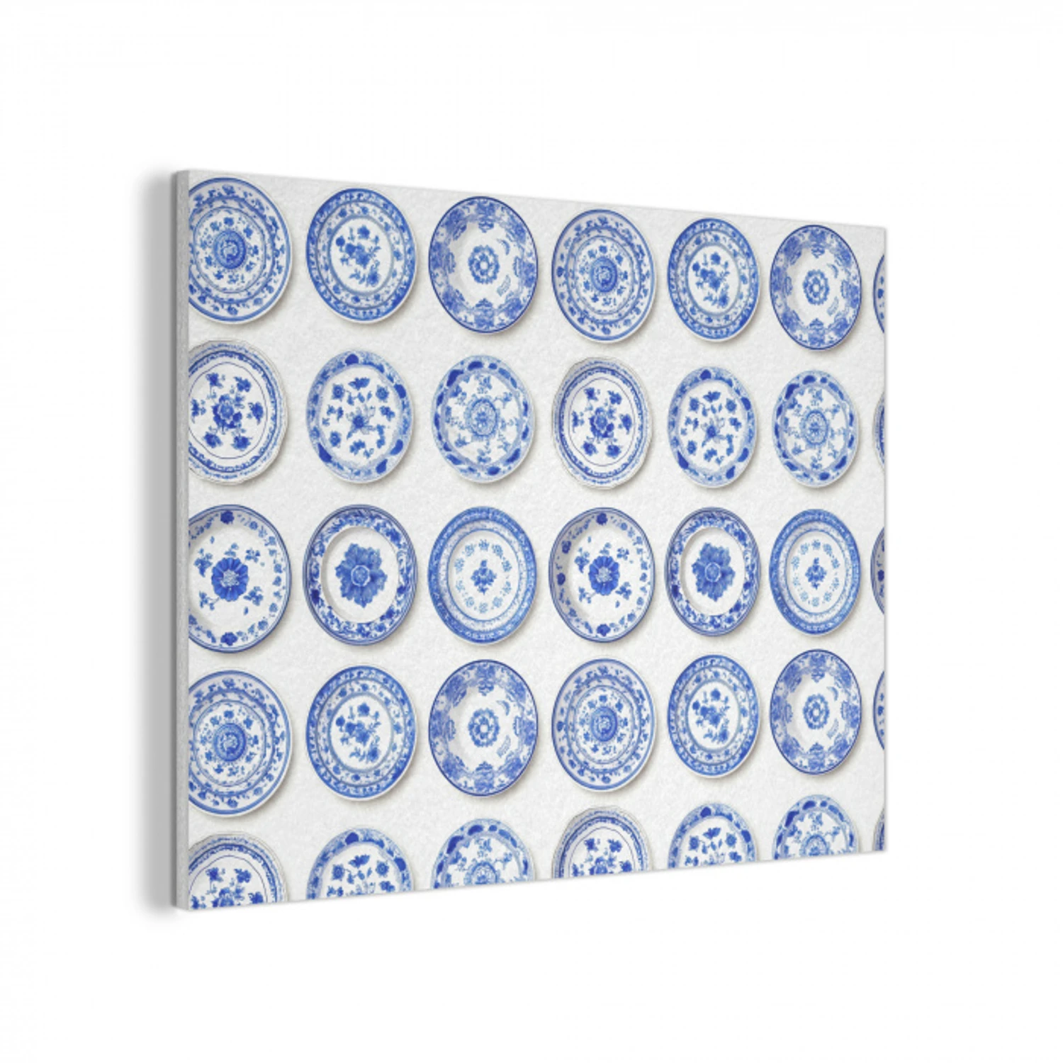 Borden - Bloemen - Patroon - Blauw PET vilt klein 837 -3d