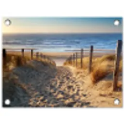 Pad naar de Zee tuinposter los doek klein -3d