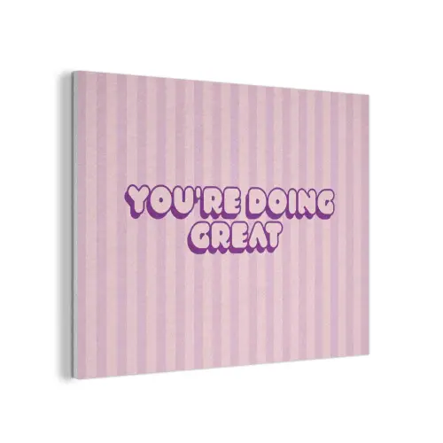 Paars - Strepen - You're doing great - Schaduw PET vilt klein -3d