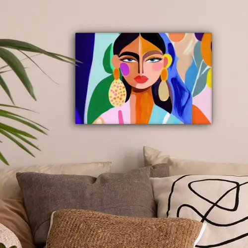 Portret - Vrouw - Modern canvas 2cm klein -sfeer1