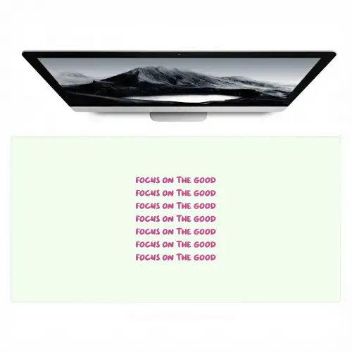 Focus on the good - Roze Muismat XXL klein -zzz3d
