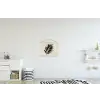 Palmblad - Subtiel - Groen - beige textielposter latten blank klein -kinderkamer