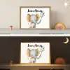 Olifant - Dier - Pastel kleuren Light Box met batterij (Wandlamp kind) middel -sfeer3_kind
