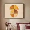 Cirkels - Geel - Minimalistisch Textielframe - compleet frame klein -sfeer1