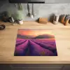 Lavendelveld - Zonsondergang - Paars Inductie beschermer vinyl 3mm middel -sfeer5