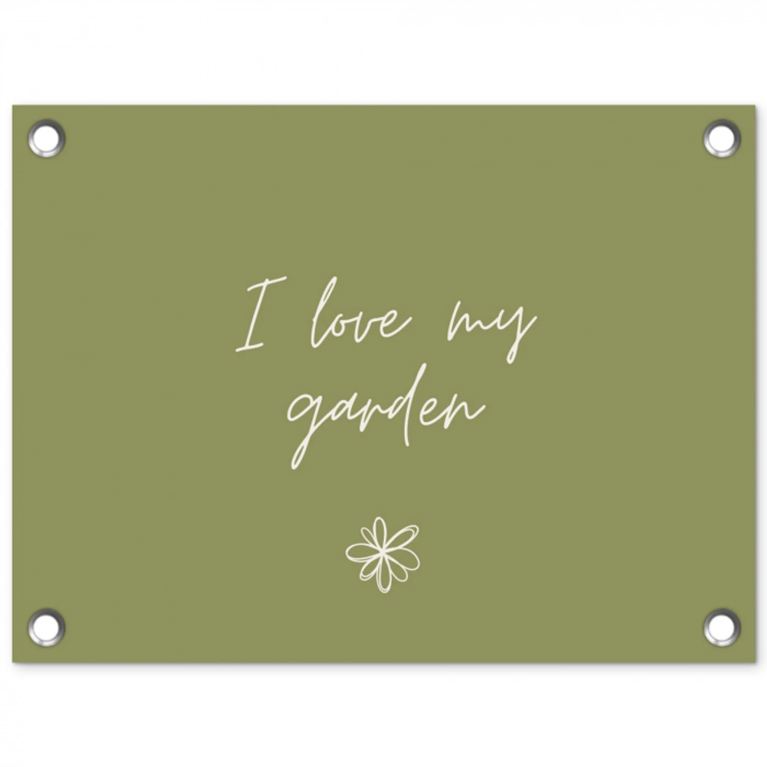 I Love My Garden tuinposter los doek klein -3d