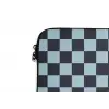 Patroon - Geblok - Blauw - Slow down you're doing fine laptophoes neopreen klein -detail