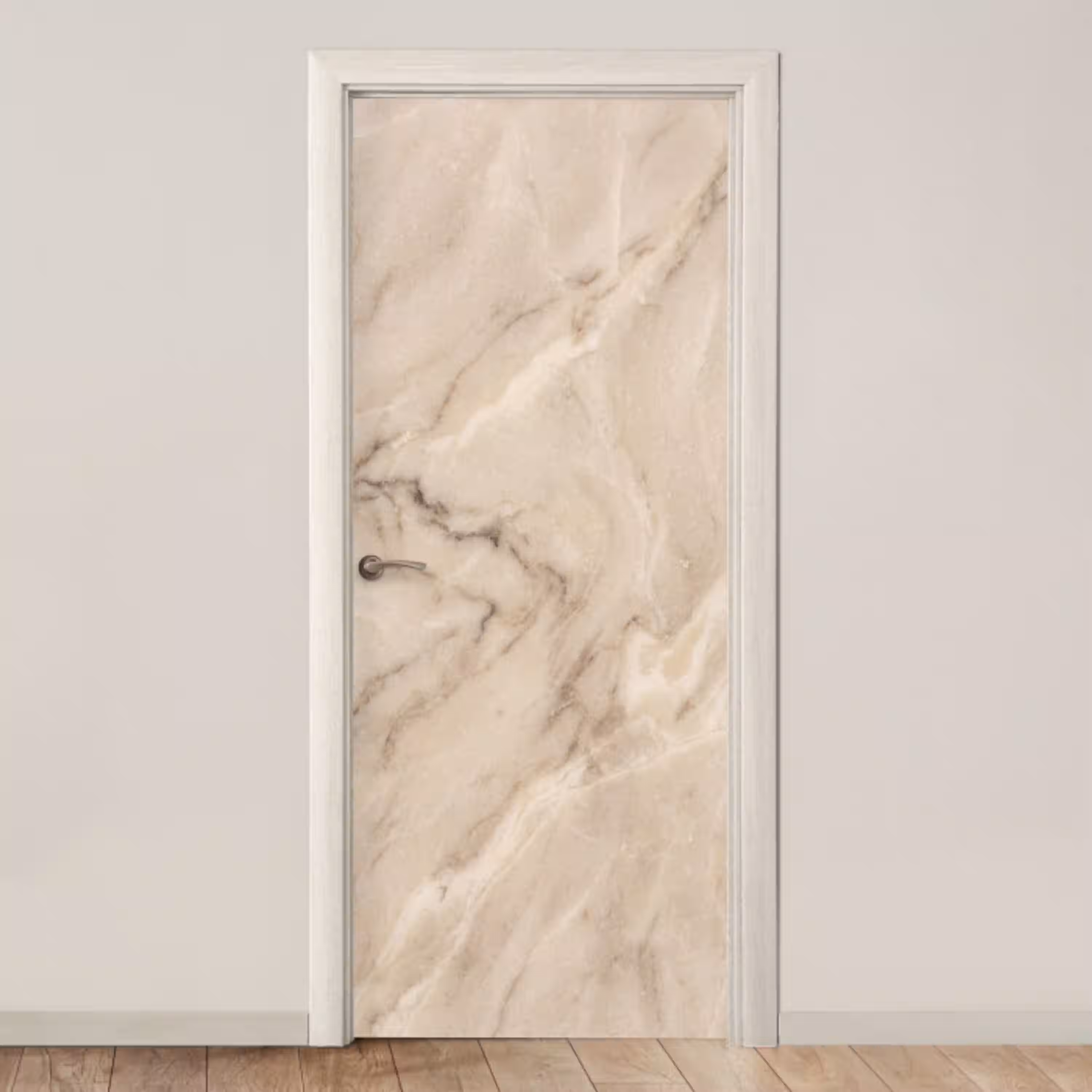 Marmer - Patroon - Abstract - Modern - Beige deurposter klein -3d_beige