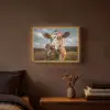 Koe - Bloemen - Weiland Light Box met batterij (Wandlamp) middel -sfeer4