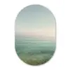 Zee - Horizon - Blauw - Mist Wandcirkel Ovaal Forex klein -3d