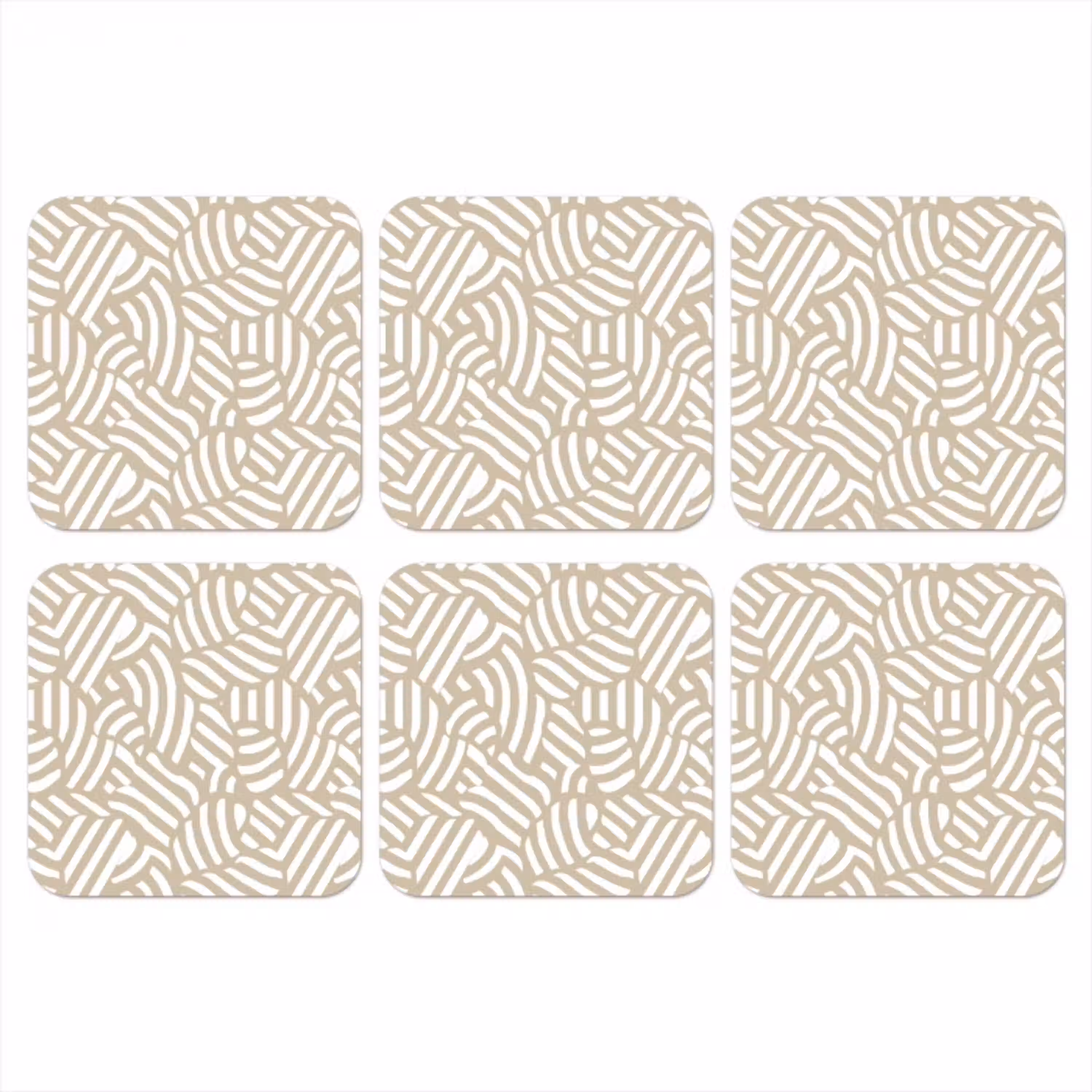 Abstract - Modern - Beige onderzetter kurk middel 366 -3d