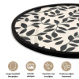 Elegant - Patroon - Zwart - Beige Fotolijst rond zonder passe partout klein 856 -closeup_NL