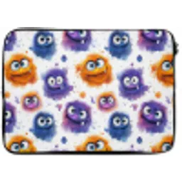 Monstertjes - Aquarel - Kleurrijk laptophoes neopreen klein 279 -zkaufland3dotto