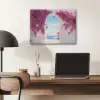 Zee - Roze - Bloemen - Poort PET vilt klein -sfeer5