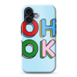 Oh ok - Blauw - Kleurrijk Toughcase MagSafe Apple iPhone 17 klein -3d