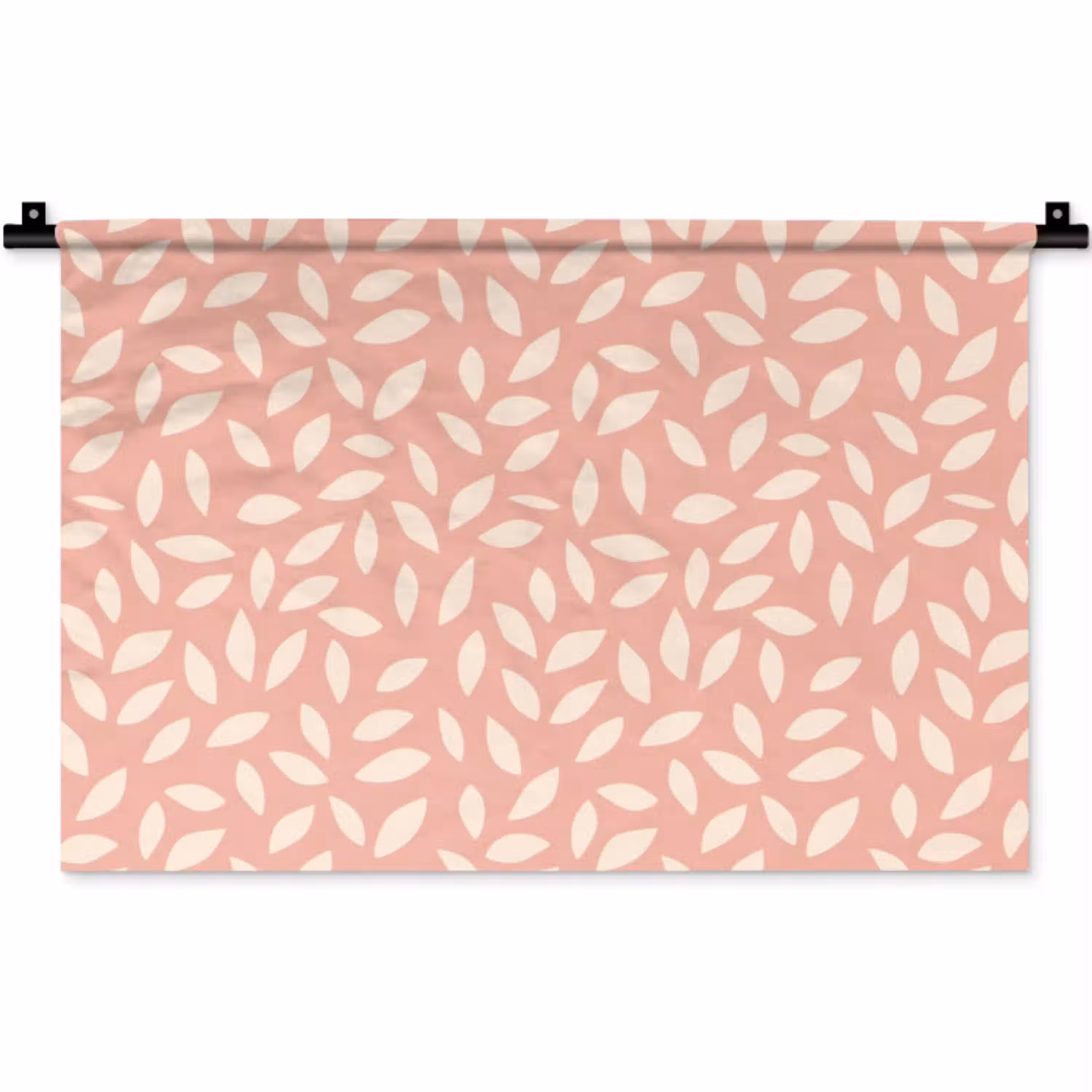 Roze - Bladeren - Speels - Patroon Wandkleed katoen klein 269 -zz3d