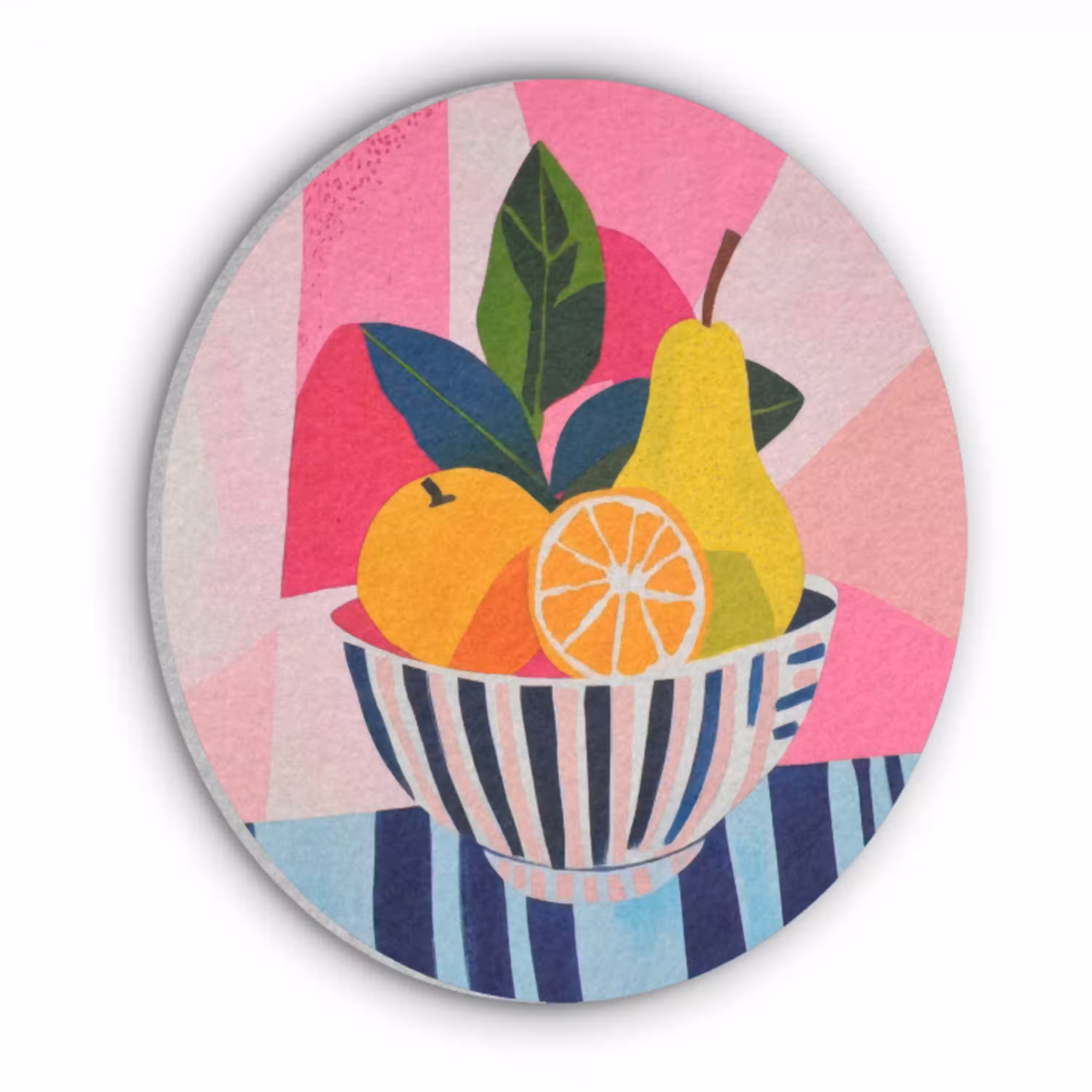 Fruit - Abstracte achtergrond - Roze Akoestische PET Vilt - Rond klein -3d