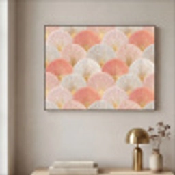 Waaiers - Goud - Roze Textielframe zwart klein 947 -sfeer2