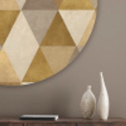 Geometrisch - Driehoek - Goud Akoestische PET Vilt - Rond klein 838 -sfeer5_closeup
