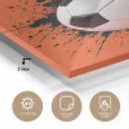Voetbal - Verf - Sport - Oranje plexiglas 5mm klein -sfeer2