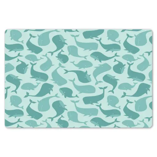 Zee - Dieren - Blauwe vinvis Placemat vinyl groot 368 -zzsfeer1_Kitchenyeah-website