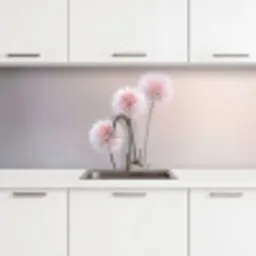 Bloemen - Bollen - Roze keuken achterwand 2 middel -3d