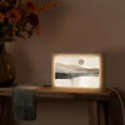 Minimalistisch - Landschap - Dimensie Light Box met kabel (Tafellamp) klein -sfeer4