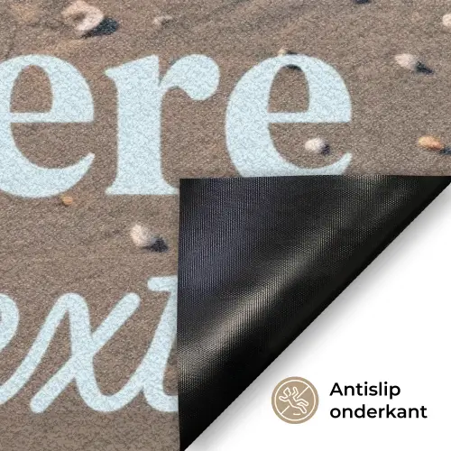 Where to next - Strand - Voetstappen Deurmat klein -antislip_NL