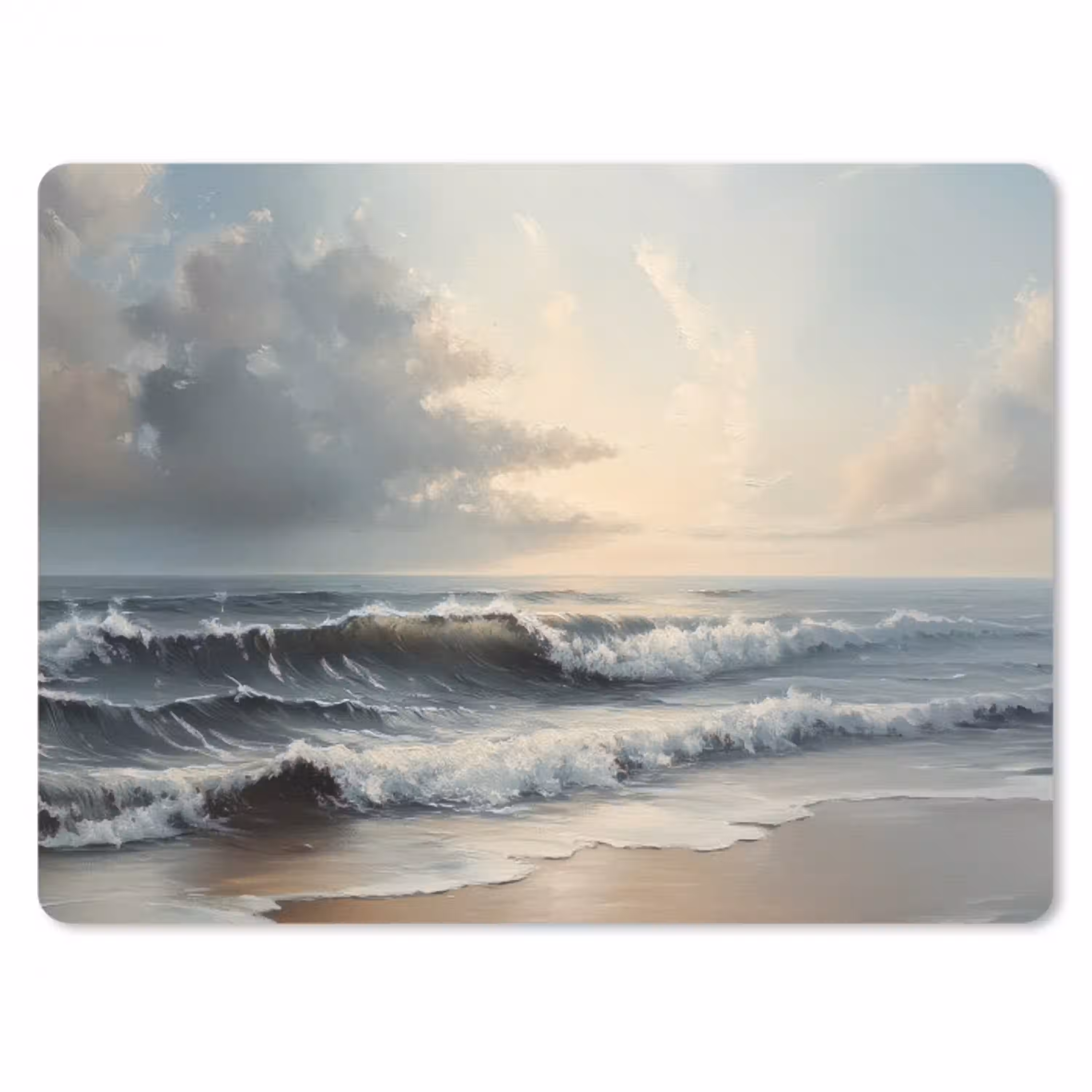 Strand - Zee - Zonsondergang muismat rubber klein -3d