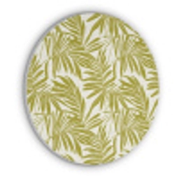 Palmblad - Patroon - Groen Akoestische PET Vilt - Rond klein 838 -3d