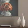 Bruin - Kok - Hondje PET vilt klein -sfeer6_closeup