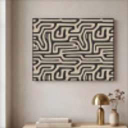 Grafisch - Lijnen - Zwart Textielframe zwart klein 947 -sfeer2