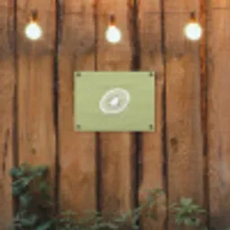 Kiwi - Lijntekening - Minimalistisch - Groen tuinposter los doek klein -sfeer1