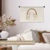 Regenboog - Bohemian - Boho - Pastel kleuren Wandkleed katoen klein -sfeer1