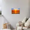 Zonsondergang - Zee - Lucht - Oranje - Horizon - Water Tuinposter op houten frame 2 cm dik klein -sfeer1