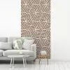 Beige - Bruin - Patroon - Strepen fotobehang vinyl groot 64 -woonkamer