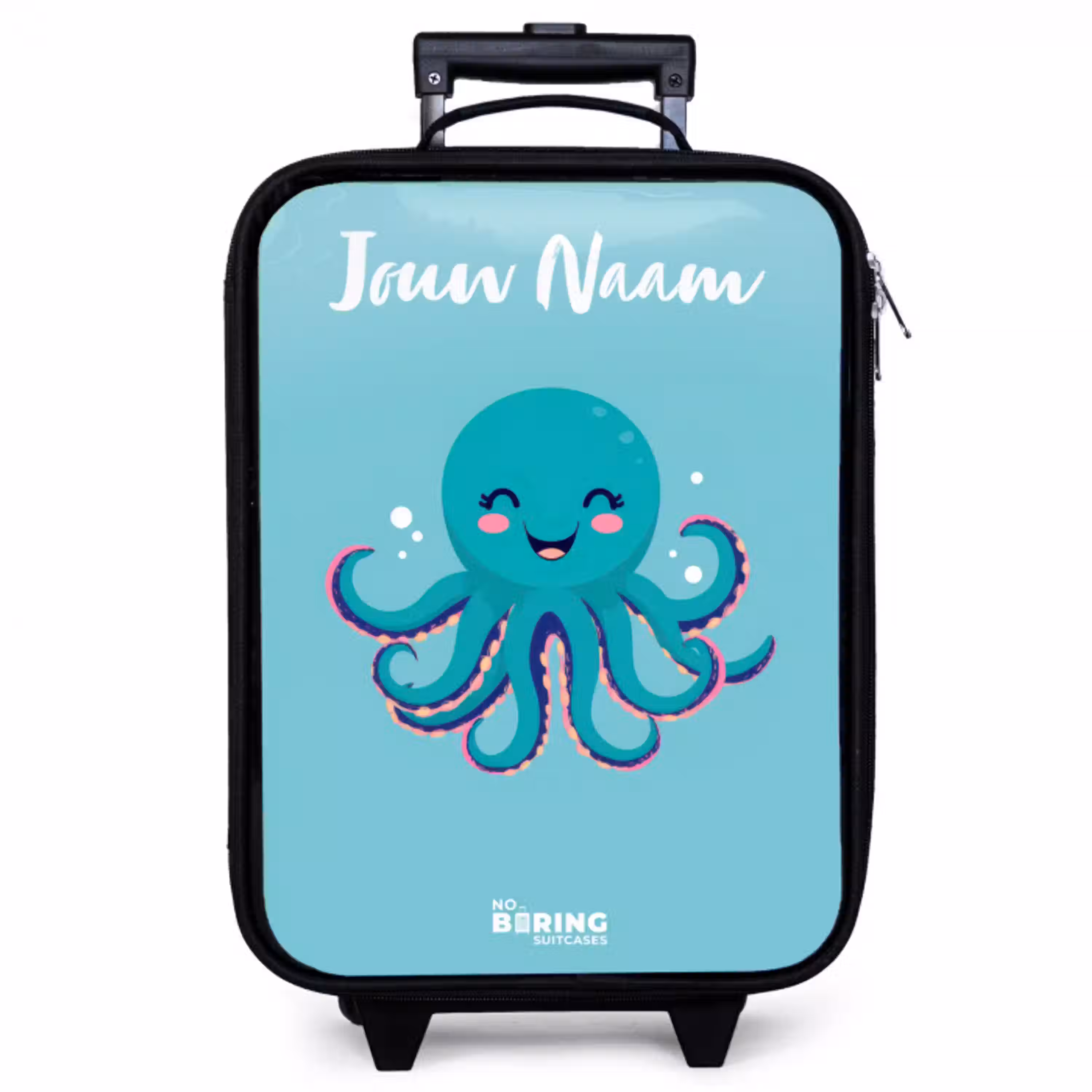 Octopus - Water - Blauw Kinderkoffer - Zwart klein -zzz_website3d