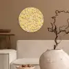 Bloemen - Motief - Geel Wandcirkel kunststof plaat 5mm dik klein 188 -sfeer1