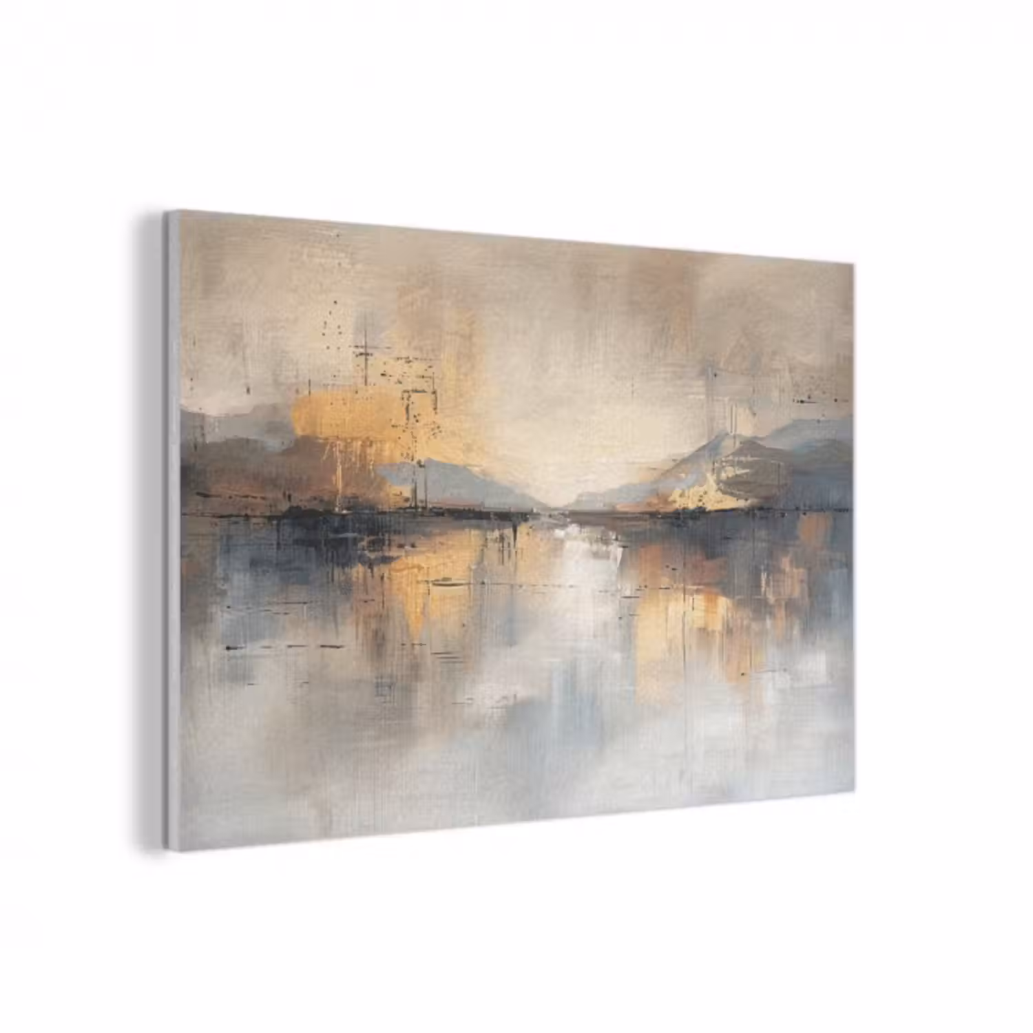 Akustikbild - Abstrakt - Modern - Beige - Ästhetisch - Gold